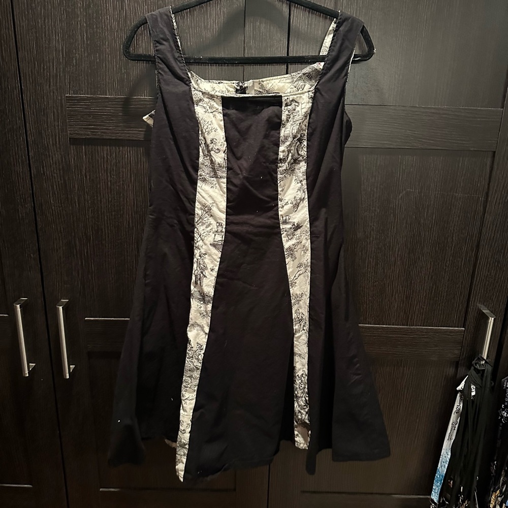 Handmade toile skull panel dress​